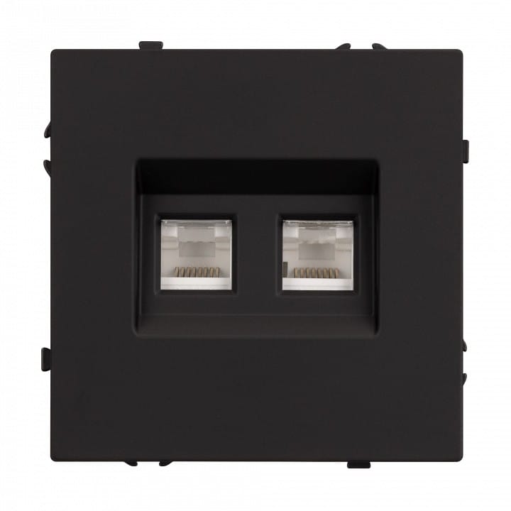 Розетка двойная Ethernet RJ-45 без рамки Arlight NOBE 054313(1)