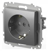 Розетка с заземлением и со шторкой, без рамки Elbi Eleсtriс Zena Vega 609-011000-243