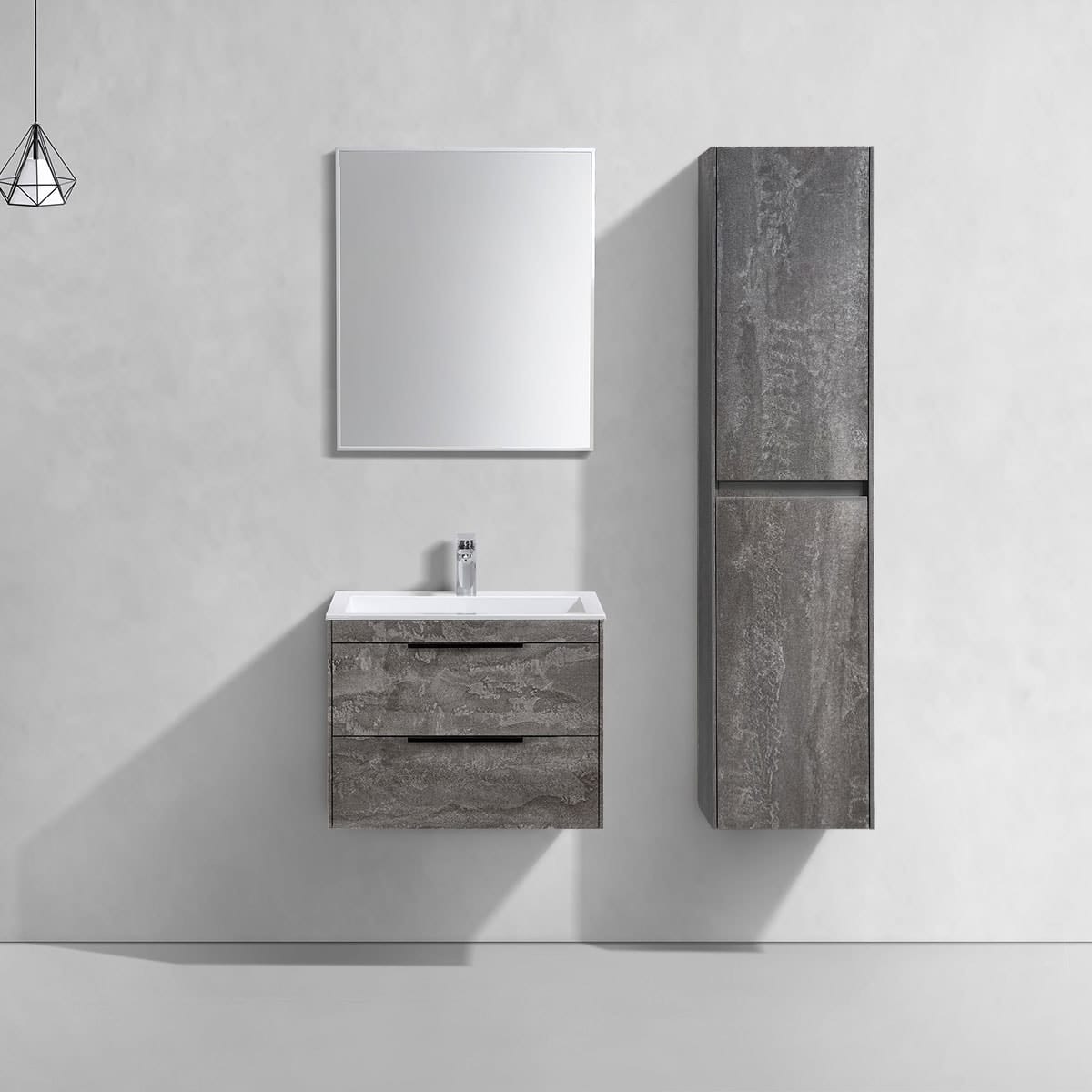Тумба под раковину Vincea Chiara 2D 60 см VMC-2C2600GS серый