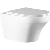 Унитаз подвесной Charus Franz EWC700-124W безободковый, с сиденьем микролифт, белый