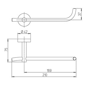 Держатель туалетной бумаги Paini Pixel 81CR051