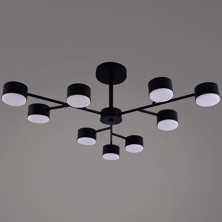 Люстра на штанге Reluce  03726-0.3-09 BK GX53