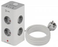 Сетевой фильтр Эра  TWR-8es-1,5m-4USB-W