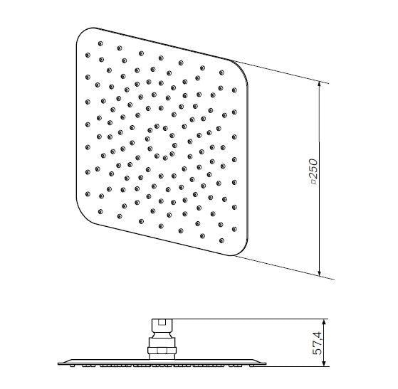 Верхний душ Am.Pm F05S0002