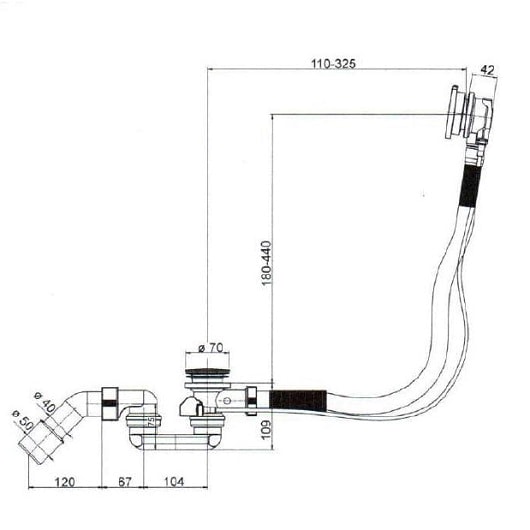 Слив-перелив Villeroy&Boch Oberon U90950461