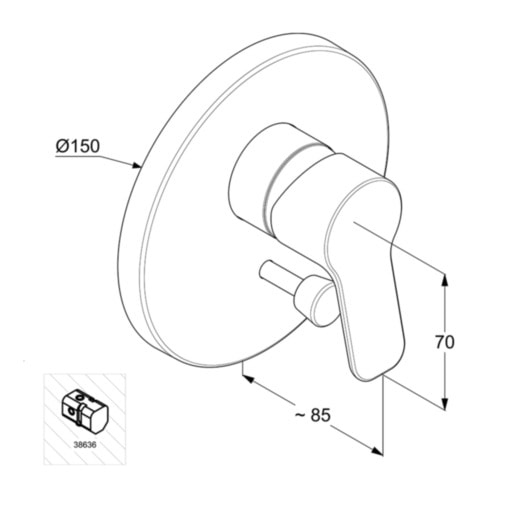 Смеситель для ванны с душем Kludi PURE&EASY 374190565 хром