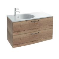 Тумба под раковину Jacob Delafon Odeon Rive Gauche 100 EB2524-R9-E52 дуб табак ручки черный