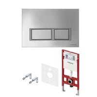 Инсталляция для унитаза Tece TECEspring R S401201 с клавишей смыва хром глянцевый