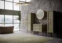 Тумба с раковиной Bagno Piu Vintage 81 матовый оливковый/золото