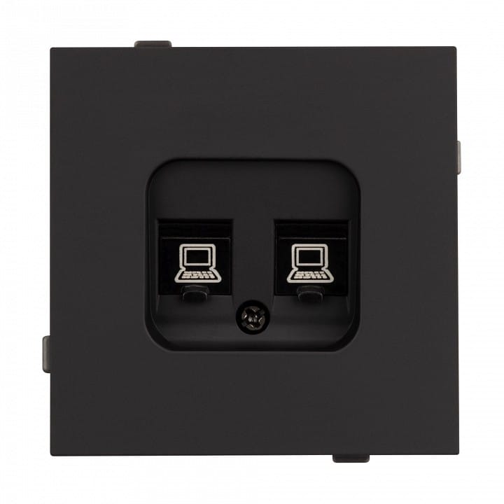 Розетка двойная Ethernet RJ-45 и со шторками, без рамки Arlight SCT-TENDO 054595