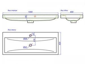 Раковина AQWELLA 5 Stars Infinity 100 (Inf.10.04.D)
