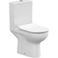 Унитаз-компакт Cersanit Street Fusion KO-SFU011-3/5-COn-S-DL-E безободковый, с сиденьем микролифт, белый