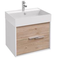 Тумба под раковину Jacob Delafon Vivienne 60 EB1666-J5-E75 блестящий белый/дуб давос натуральный