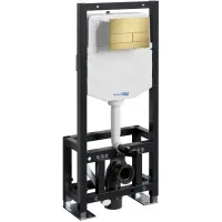 Инсталляция для унитаза WasserKRAFT Dill 61 61TLT.010.ME.MG04 с кнопкой смыва, золотой матовый