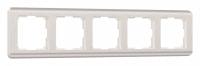 Рамка на 5 постов Werkel Stream (перламутровый) W0052113