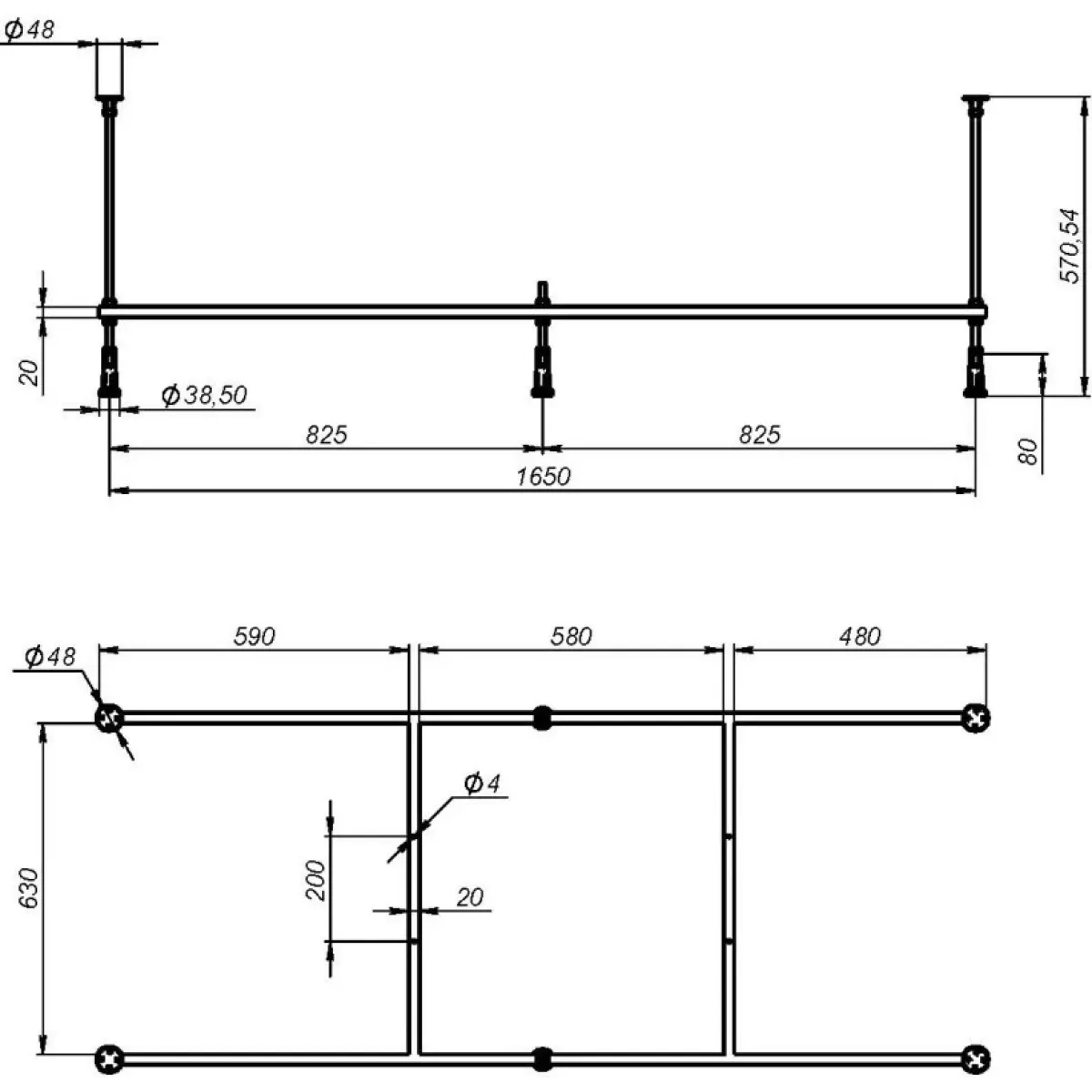 Каркас для ванны AM.PM X-Joy W00A-175-075W-R 175x75