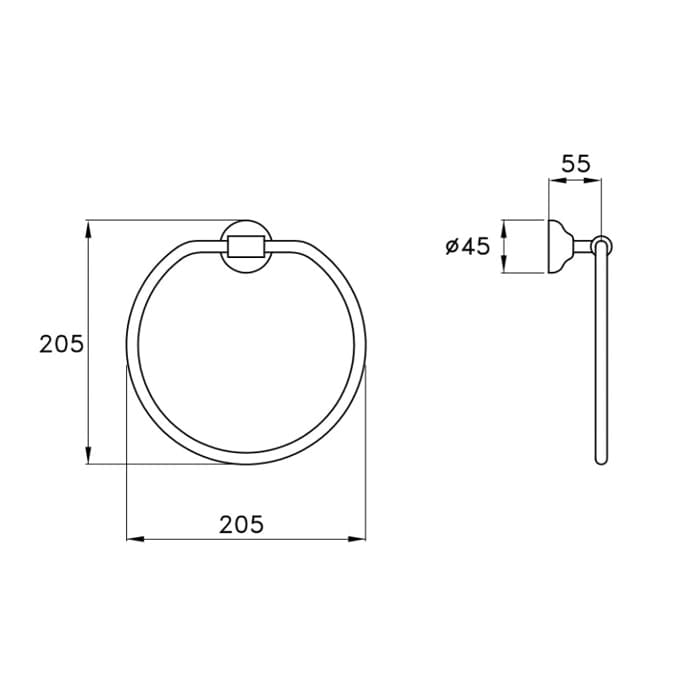 Полотенцедержатель Stella Roma 20,5 RM 10003 CR00