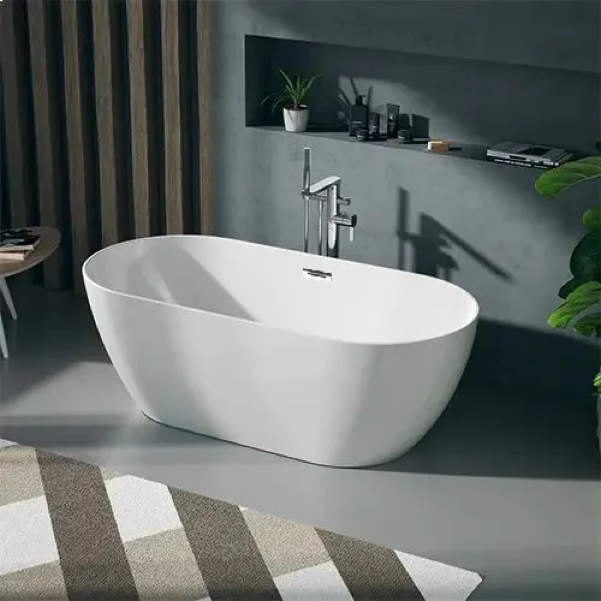 Акриловая ванна Ceruttispa D'Iseo CT9902 150x75 см, отдельностоящая, белый