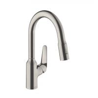Смеситель для кухни hansgrohe Focus M42 71801800 с вытяжным душем сталь
