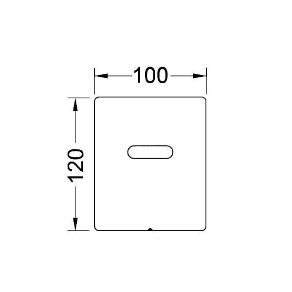 Клавиша смыва Tece Planus Urinal 6 V-Batterie 9242356 для писсуара белый глянцевый