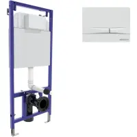 Инсталляция для унитаза Berges Novum F4 040254 с кнопкой смыва, белый матовый