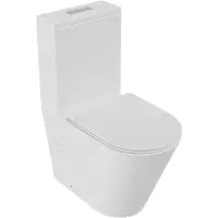 Унитаз-компакт Grossman GR-4458MSQ безободковый, торнадо, с сиденьем микролифт, белый матовый