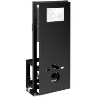 Инсталляция для унитаза WasserKRAFT Glan 66 66TLT.010.ME.BL.WH01 с кнопкой смыва, белый/хром/белый