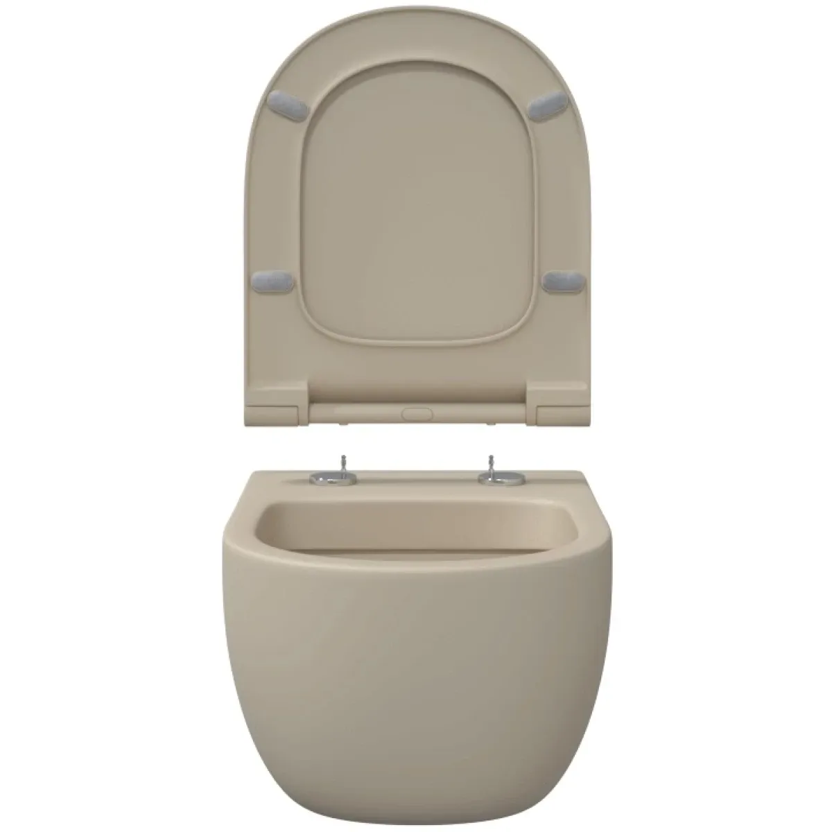 Унитаз подвесной Berges Ego XL 082728 безободковый, с сиденьем микролифт, жасмин матовый