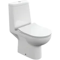 Унитаз-компакт Cersanit Monolith KO-MON011-3/5-Con-DL безободковый, с сиденьем микролифт, белый