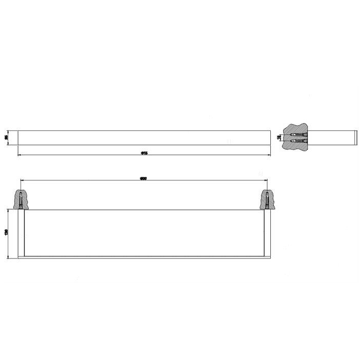 Полочка Gessi Rettangolo 60 см 20945#031