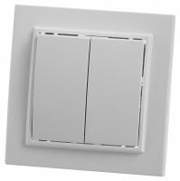 Выключатель двухклавишный Stekker Эрна 39044