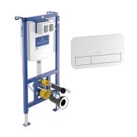 Инсталляция для унитаза Villeroy & Boch ViConnect 92243068 с белой глянцевой клавишей смыва