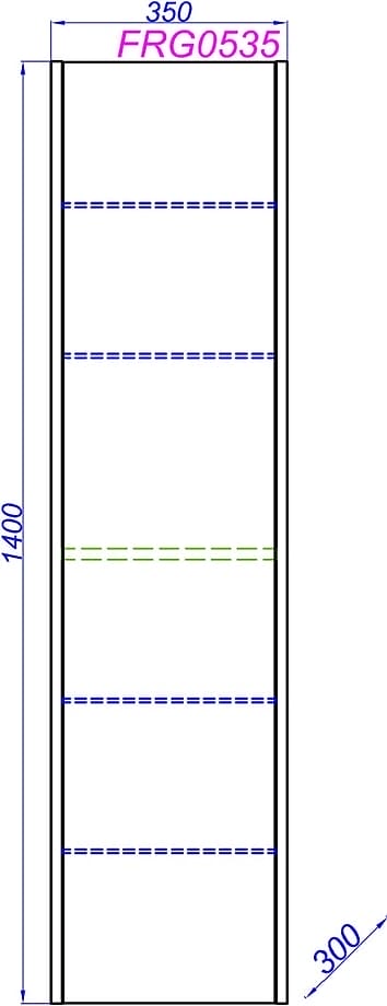 Подвесной пенал 35см Aqwella Fargo FRG0535DB дуб балтийский
