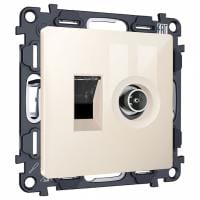 ТВ-розетка и розетка Ethernet RJ-45 без рамки Ambrella Volt ALFA MA312510