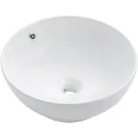Раковина-чаша CeramaLux 9003A 43,5x43,5 см, накладная, белый