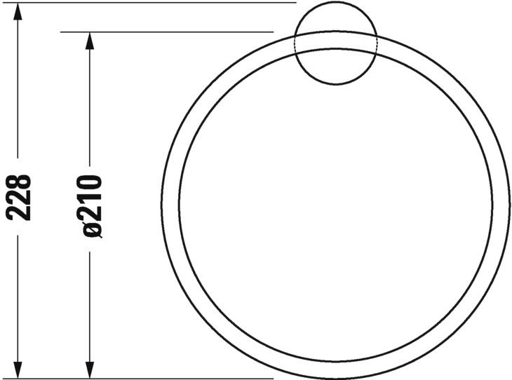 Полотенцедержатель кольцо Duravit Starck T 0099471000 хром
