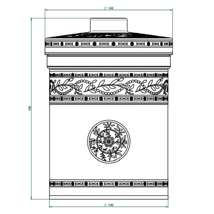 Контейнер THG Marquise noir dcor Or A7F.A02.4611 белый