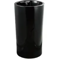 Раковина CeramaLux NB135MB 46x46 см, напольная, черный матовый