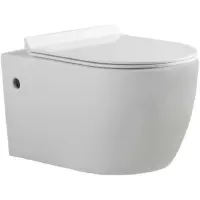 Унитаз подвесной Bravat Gina C21172UW-ENG безободковый, с сиденьем микролифт, белый