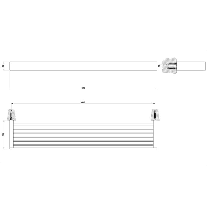 Полочка Gessi Rettangolo 60 см 20949#099 черный
