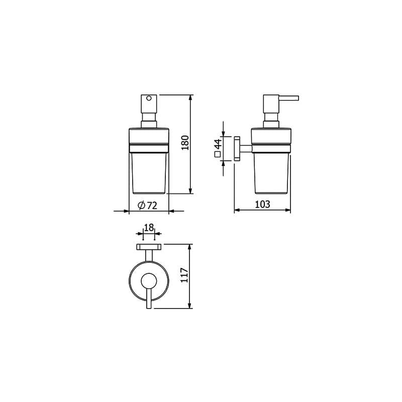 Дозатор жидкого мыла Kludi Vela S 2597605
