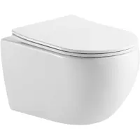 Унитаз подвесной Aquatek Европа AQ1190T-00 безободковый, торнадо, с сиденьем микролифт, белый