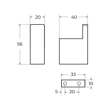 Крючок Cezares Slider SLIDER-HK-01 хром