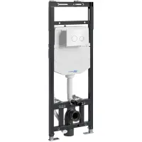 Инсталляция для унитаза WasserKRAFT Alme 15 15TLT.010.ME.WH01 с кнопкой смыва, белый/хром/белый