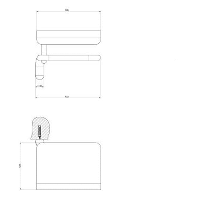 Держатель туалетной бумаги Gessi Goccia 38049#099 черный