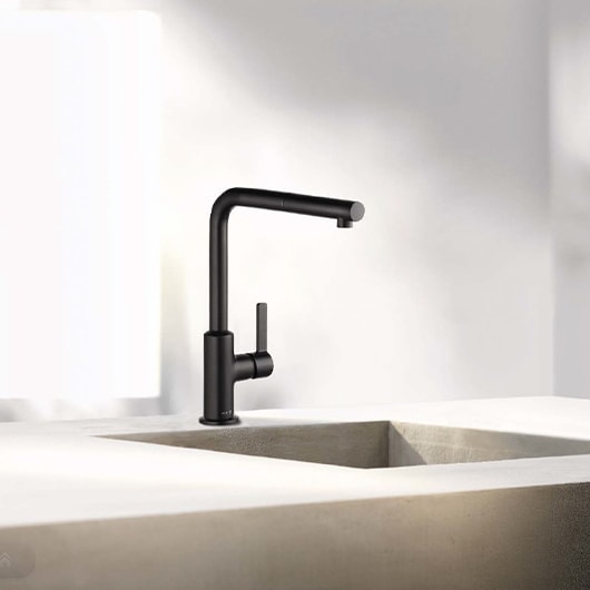Смеситель для кухни Kludi L-ine S 408033975 черный матовый