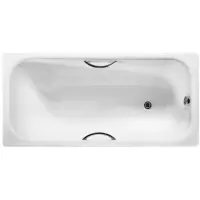 Ванна чугунная Wotte Start 1500x700UR 150x70 см, с отверстиями под ручки, белый