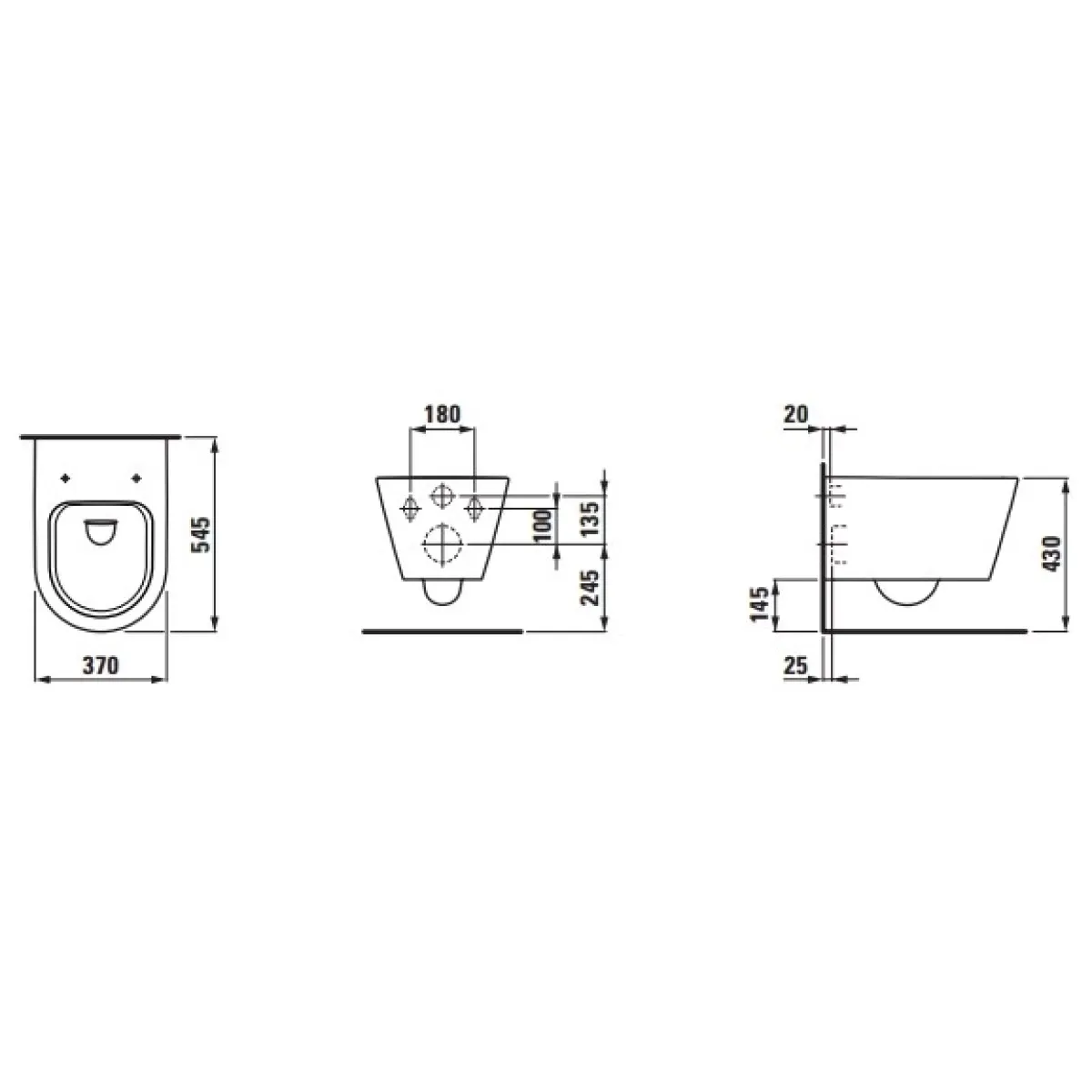 Унитаз подвесной Laufen Kartell by Laufen 8.2033.6.000.000.1 безободковый, белый