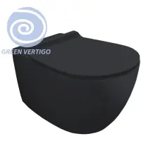 Унитаз подвесной Simas Vignoni VI18VERT antracite matt безободковый, торнадо, антрацит матовый