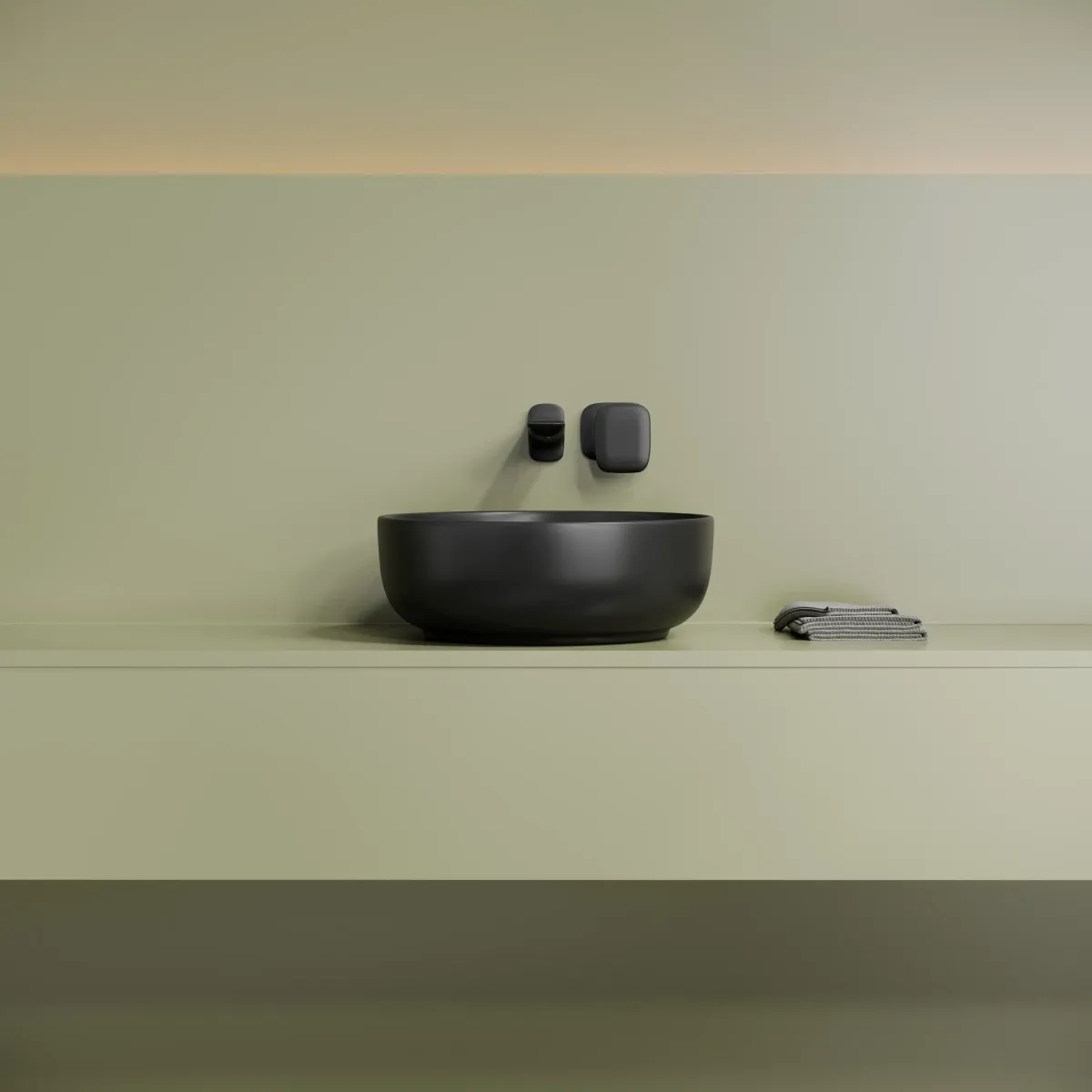 Раковина-чаша Ceramica Nova Taycan CN12003MB 37,5x37,5 см, накладная, черный матовый